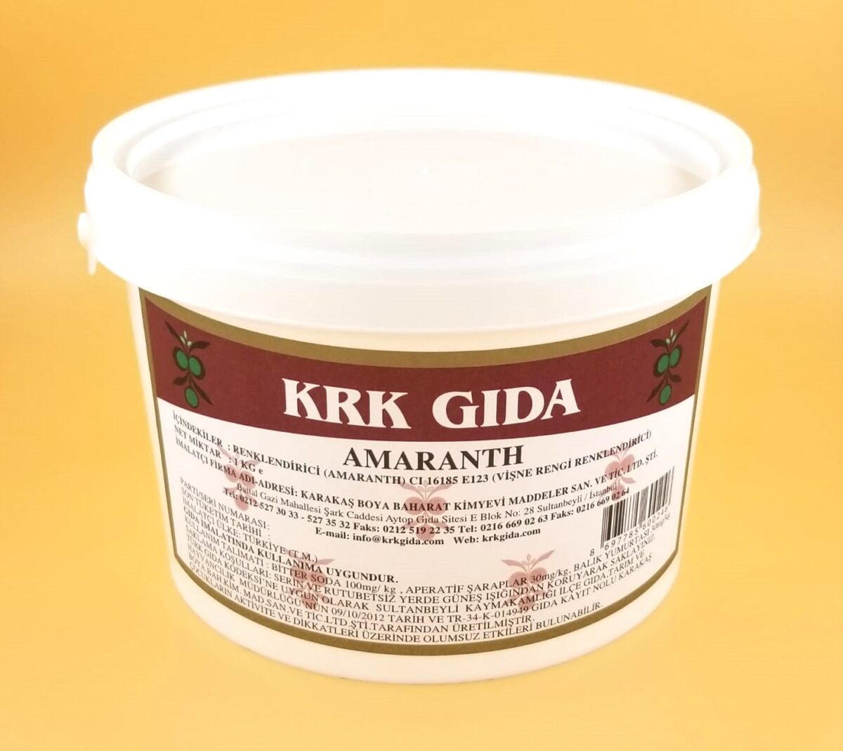 KRK GIDA RENKLENDİRİCİ VİŞNE RENGİ (AMARANTH) (E 123) 1KG - Görsel 1
