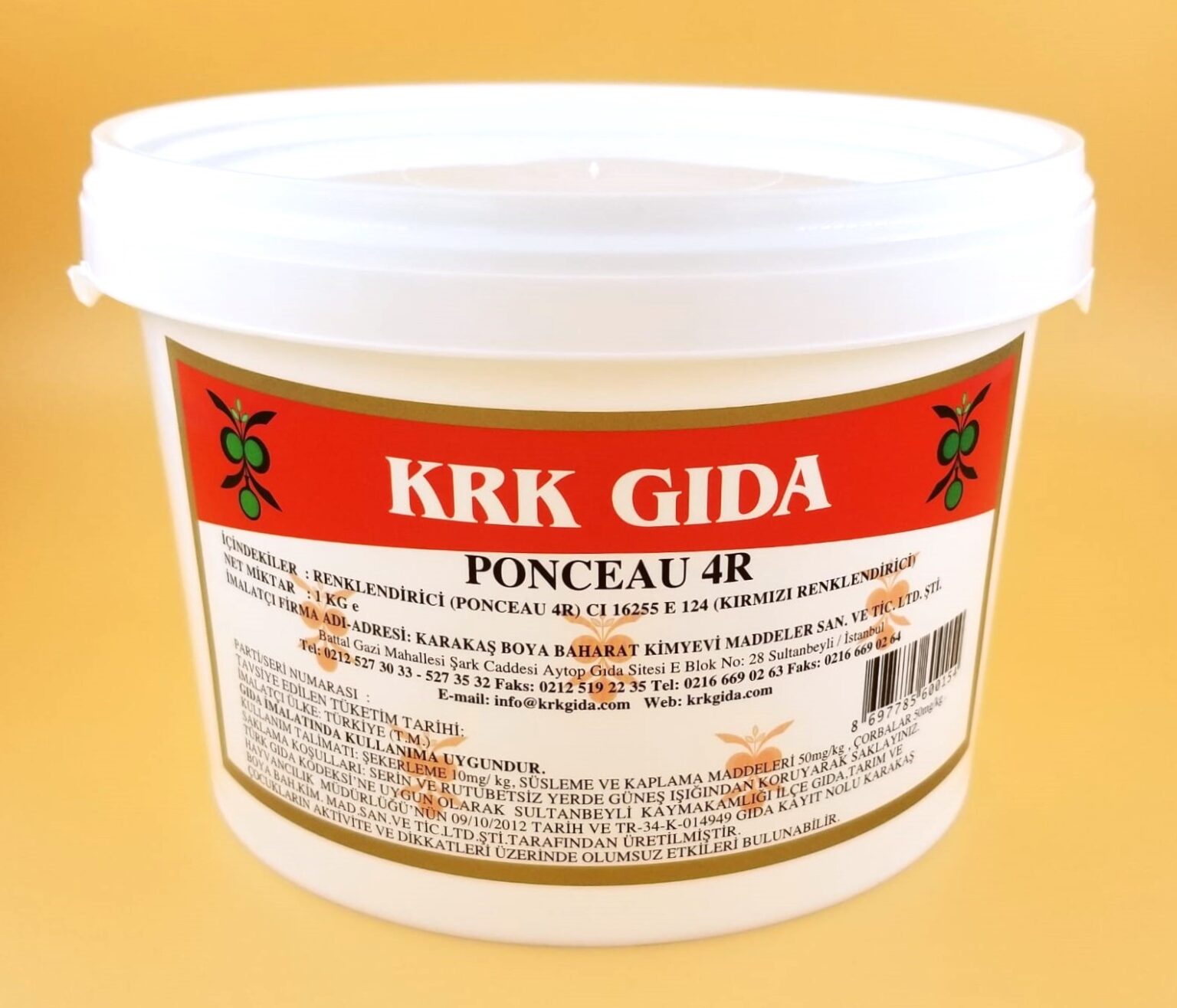 KRK GIDA RENKLENDİRİCİ KIRMIZI (PONCEAU 4R) (E 124) 1KG - Görsel 1