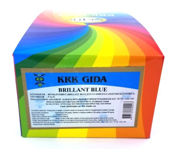 KRK GIDA RENKLENDİRİCİ  MAVİ (BRILLIANT BLUE FCF) (E 133) 9GR-48 ADET