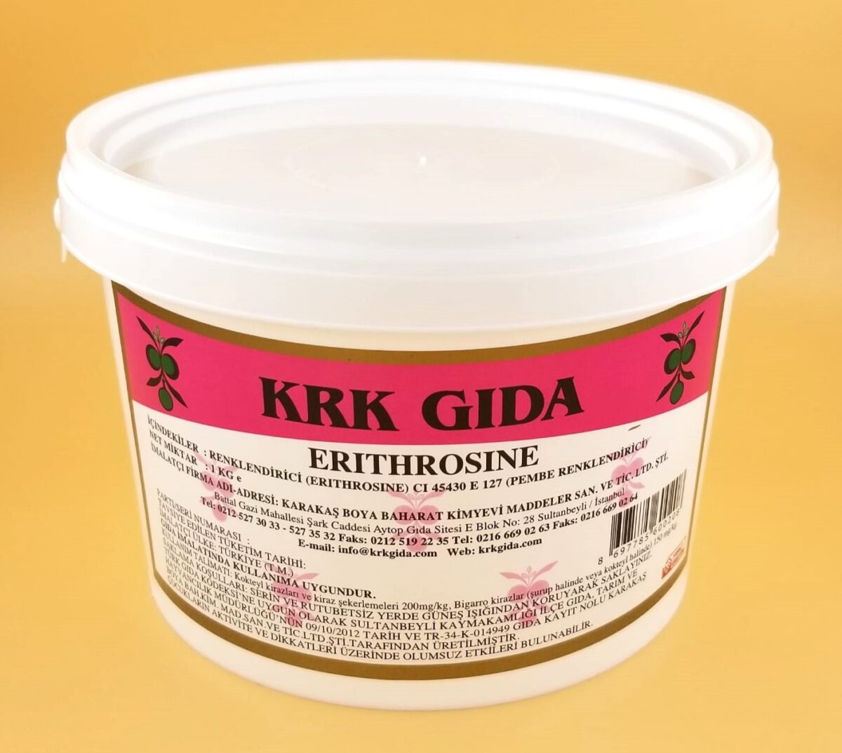 KRK GIDA RENKLENDİRİCİ PEMBE (ERYTHROSINE) (E 127) 1KG - Görsel 1