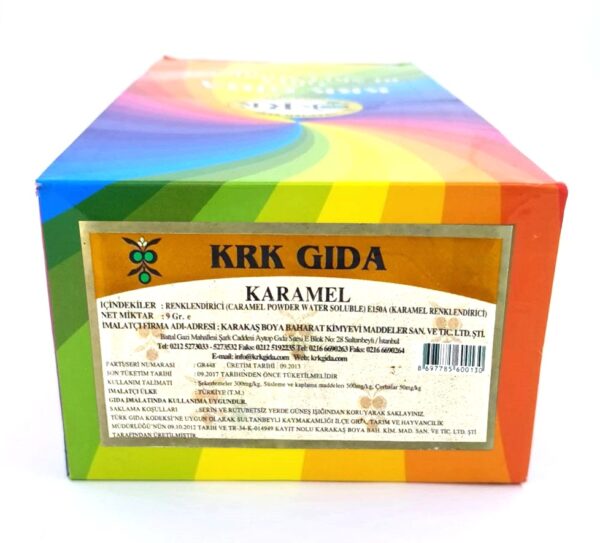 KRK GIDA RENKLENDİRİCİ  KARAMEL (CARAMEL WATER SOLUBLE) (E 150A) 9GR-48 ADET