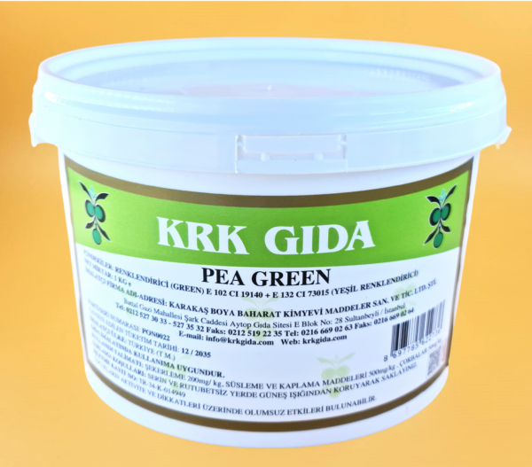 KRK GIDA RENKLENDİRİCİ KARIŞIM YEŞİL (PEA GREEN) (E 102 TARTARAZİNE + E 132 INDIGO CARMİNE) 1KG
