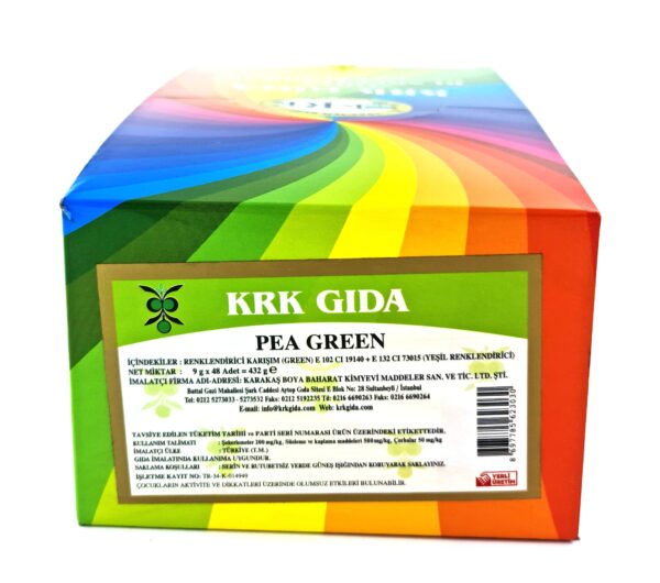 KRK GIDA RENKLENDİRİCİ KARIŞIM YEŞİL (PEA GREEN) (E 102 TARTARAZİNE + E 132 INDIGO CARMİNE) 9GR-48 ADET