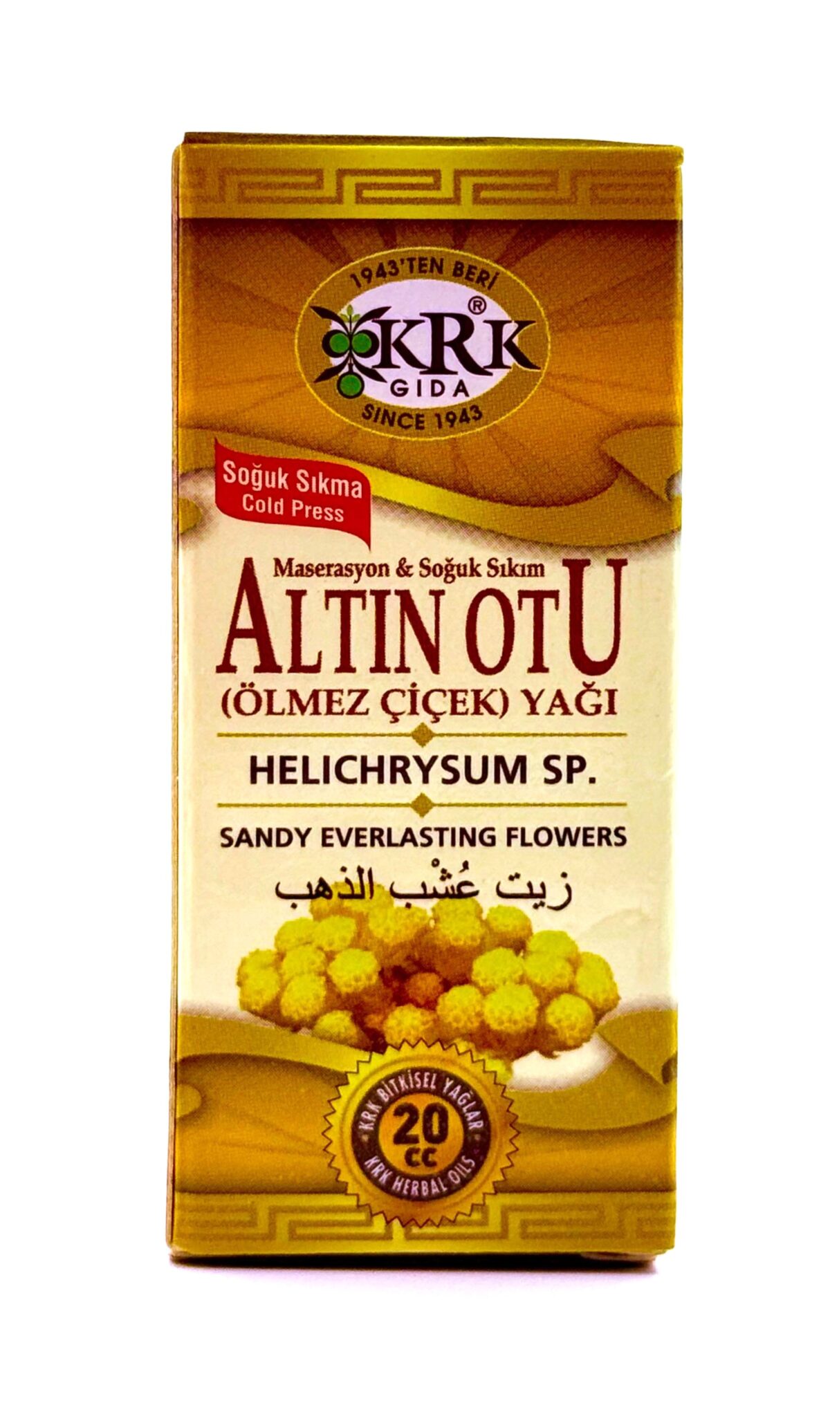 KRK GIDA ALTIN OTU (ÖLMEZ ÇİÇEK) YAĞI 20CC - Görsel 3