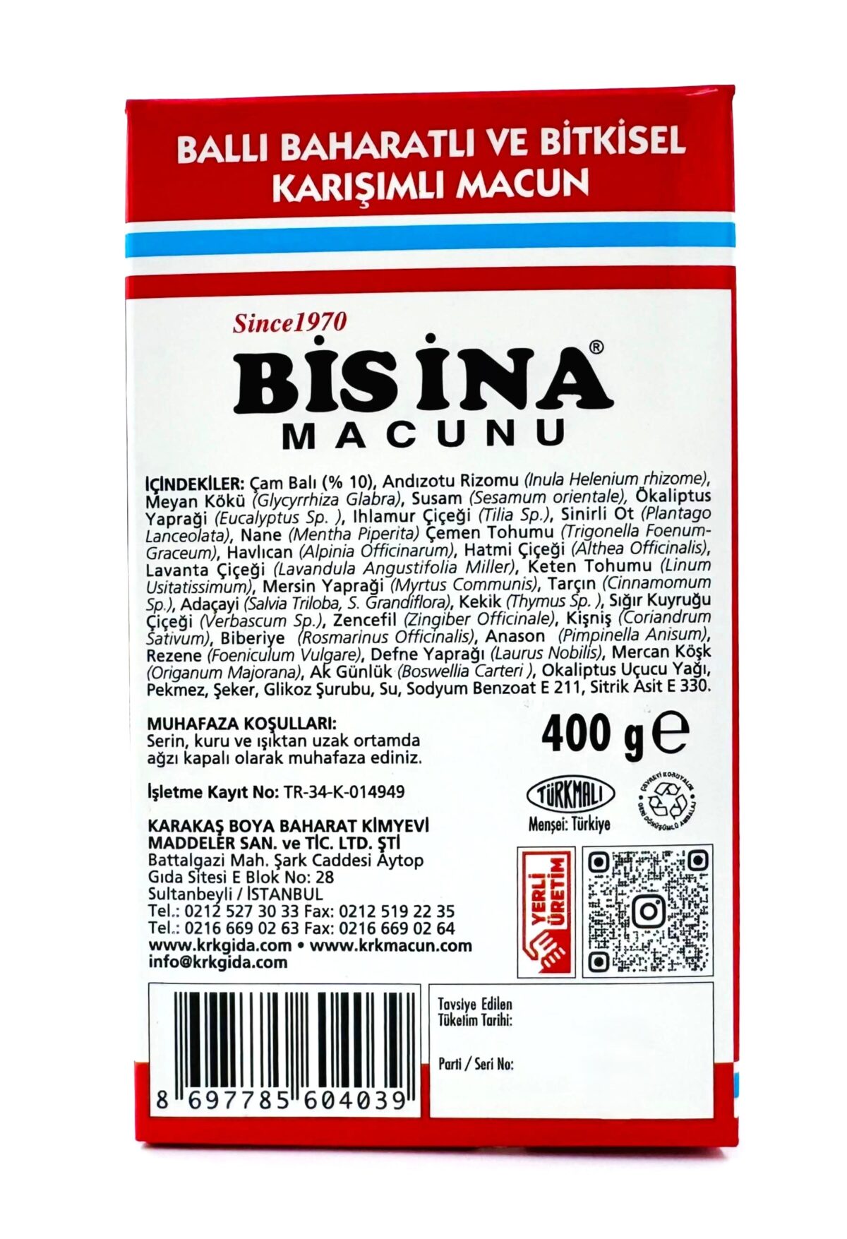 KRK GIDA BİSİNA MACUNU - Görsel 5