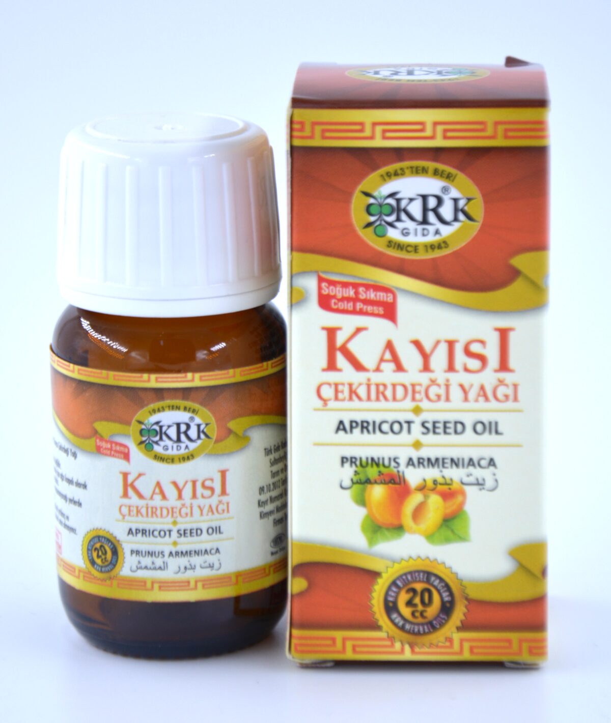 KRK GIDA KAYISI ÇEKİRDEĞİ YAĞI 20CC - Görsel 1