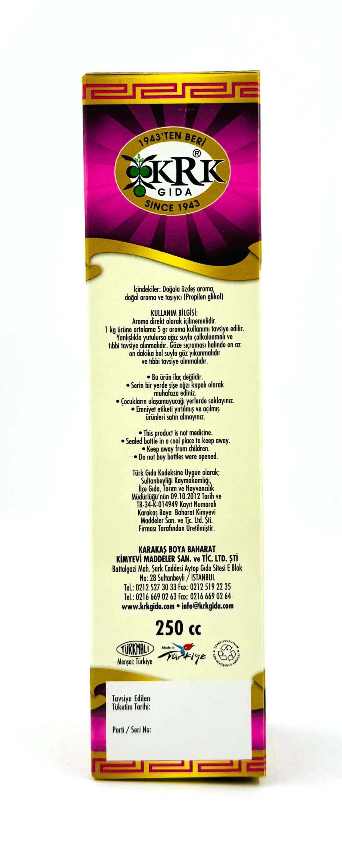 KRK GIDA GÜL AROMASI 250CC - Görsel 3