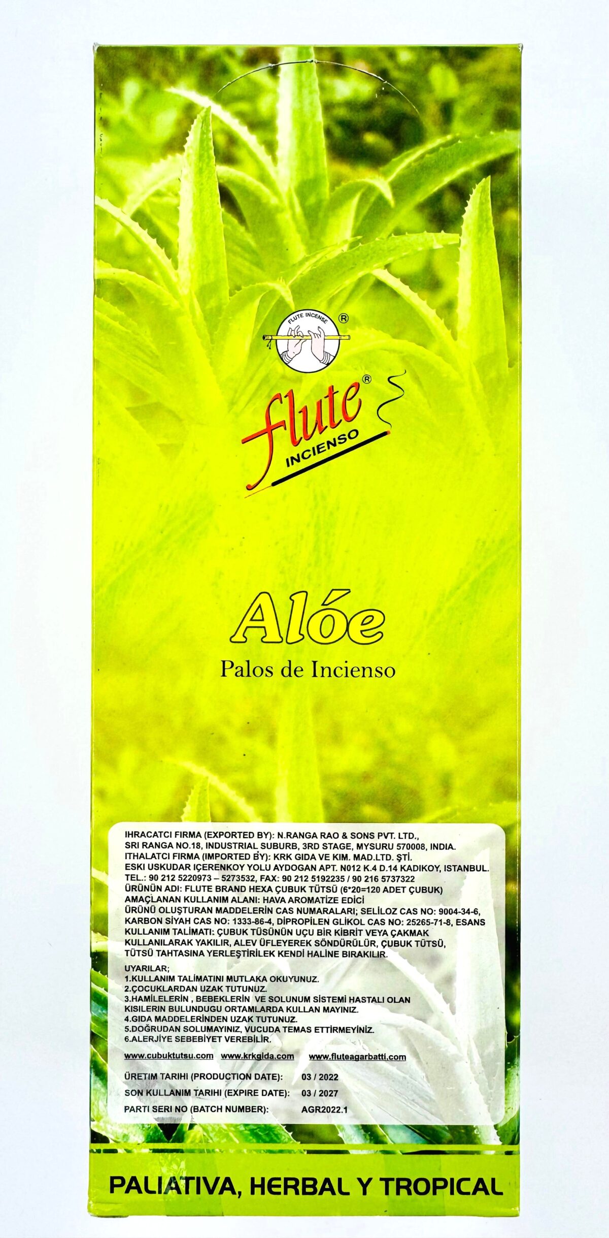 FLUTE ÇUBUK TÜTSÜ ALOE VERA - Görsel 2
