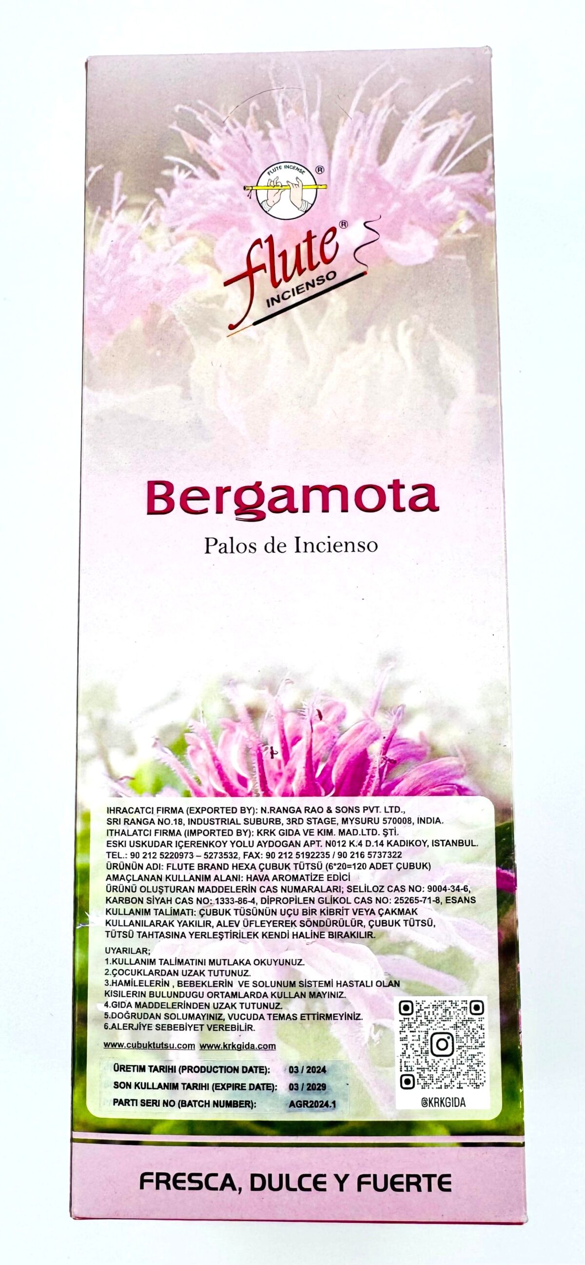 FLUTE ÇUBUK TÜTSÜ BERGAMOT - Görsel 2