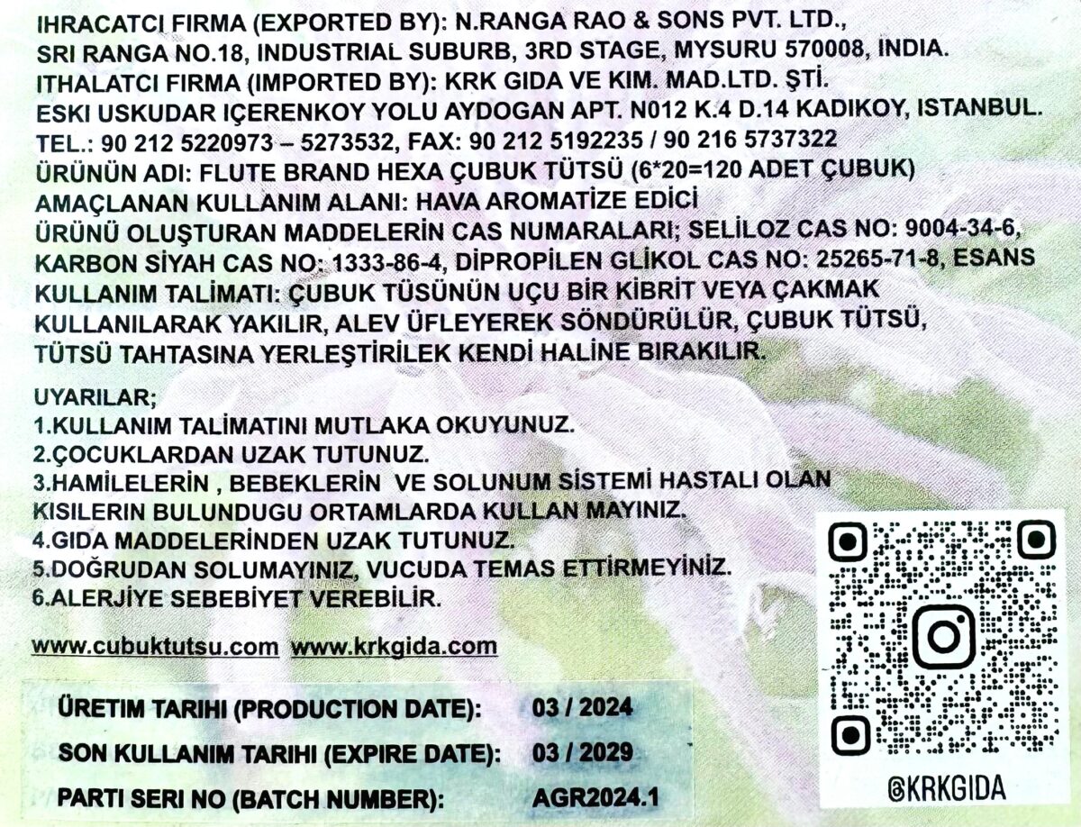 FLUTE ÇUBUK TÜTSÜ BERGAMOT - Görsel 3