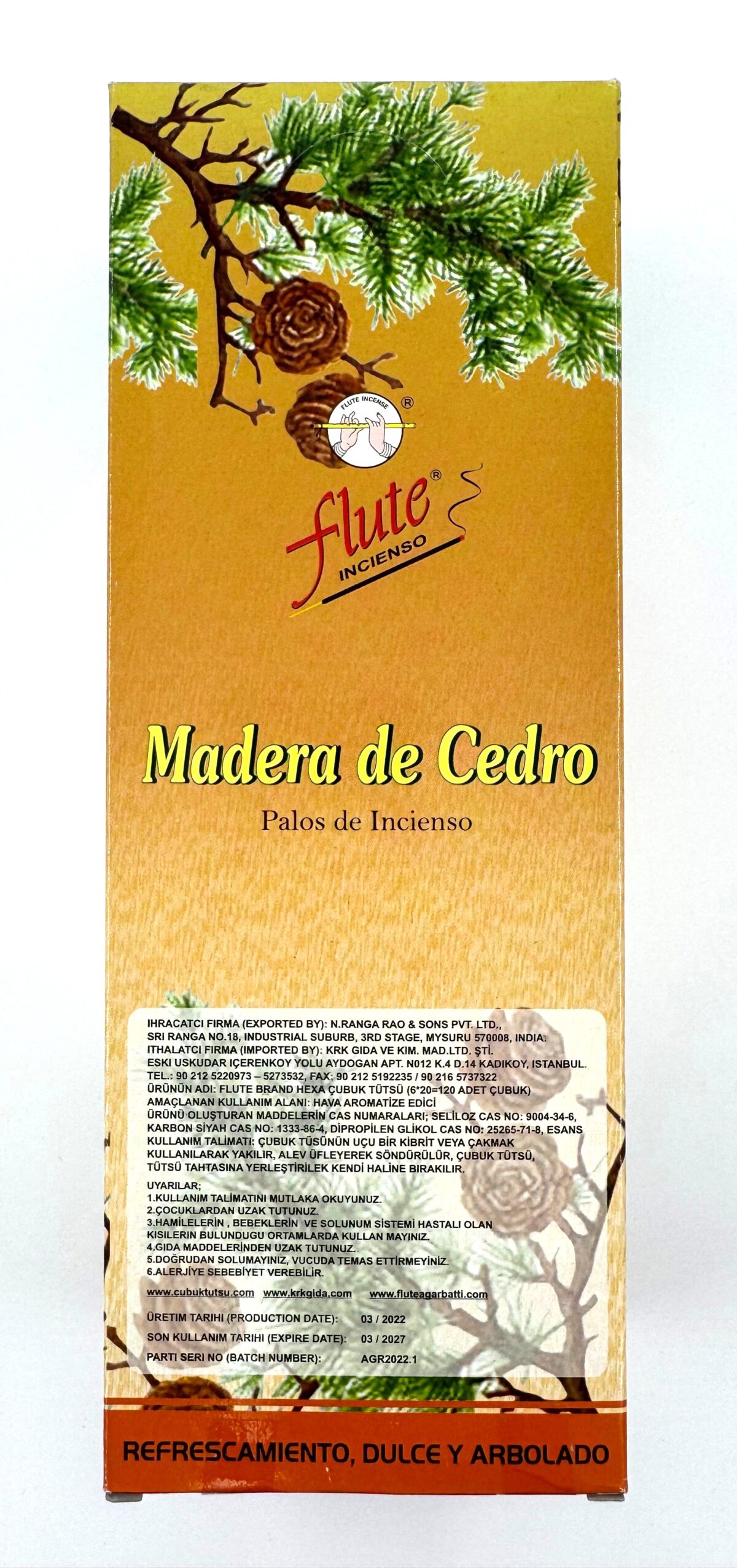FLUTE ÇUBUK TÜTSÜ CEDARWOOD - Görsel 3