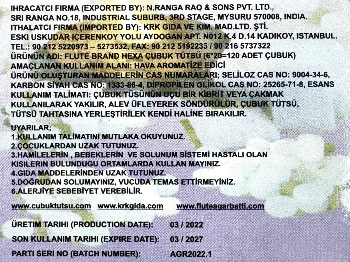 FLUTE ÇUBUK TÜTSÜ CAMPHOR - Görsel 3