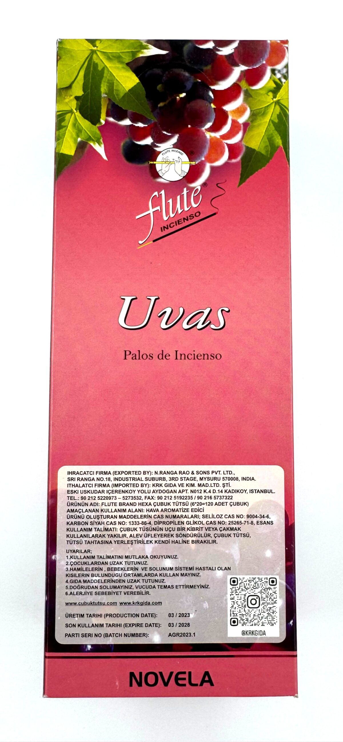 FLUTE ÇUBUK TÜTSÜ GRAPES - Görsel 2