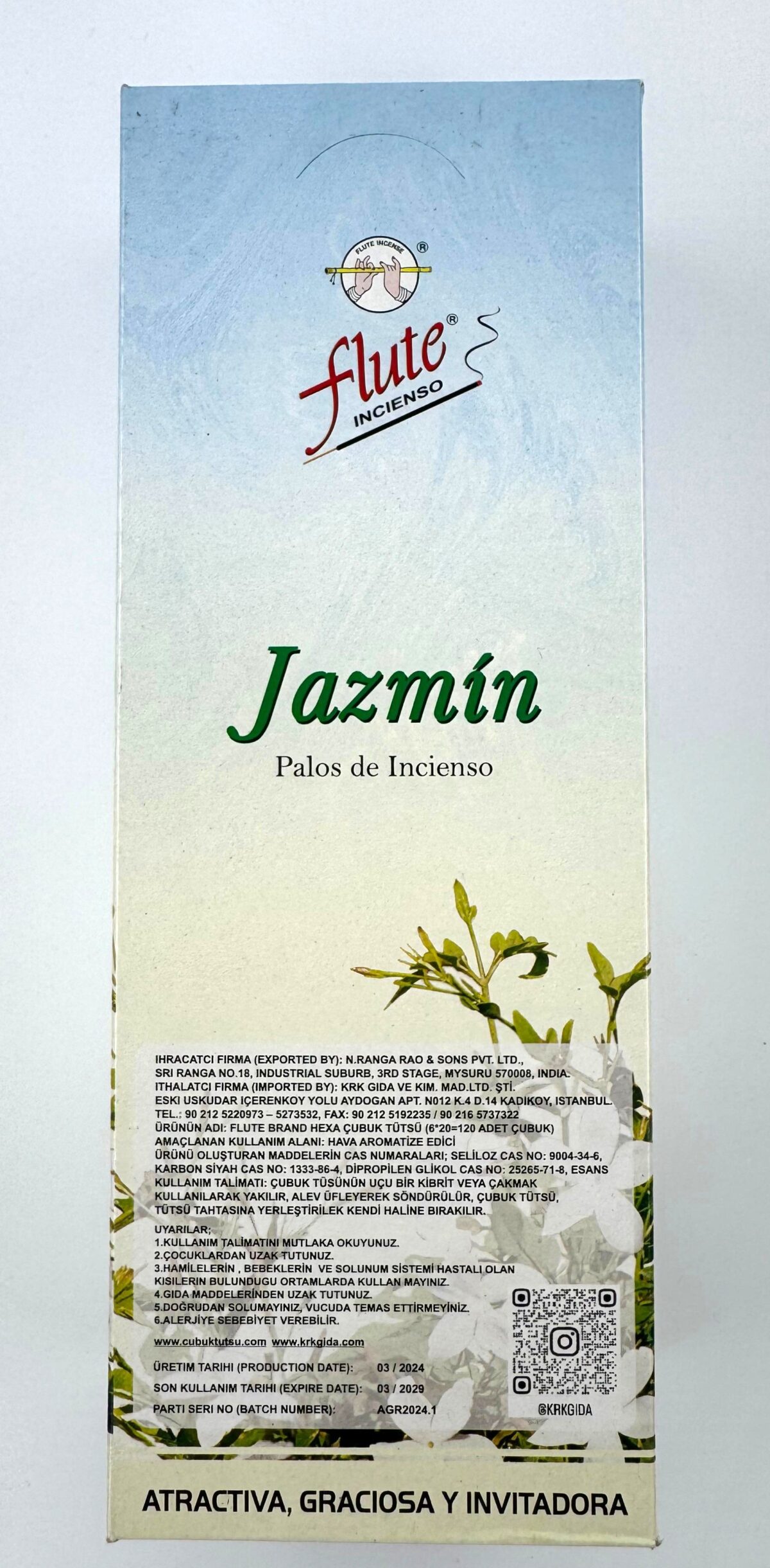 FLUTE ÇUBUK TÜTSÜ JASMINE - Görsel 3