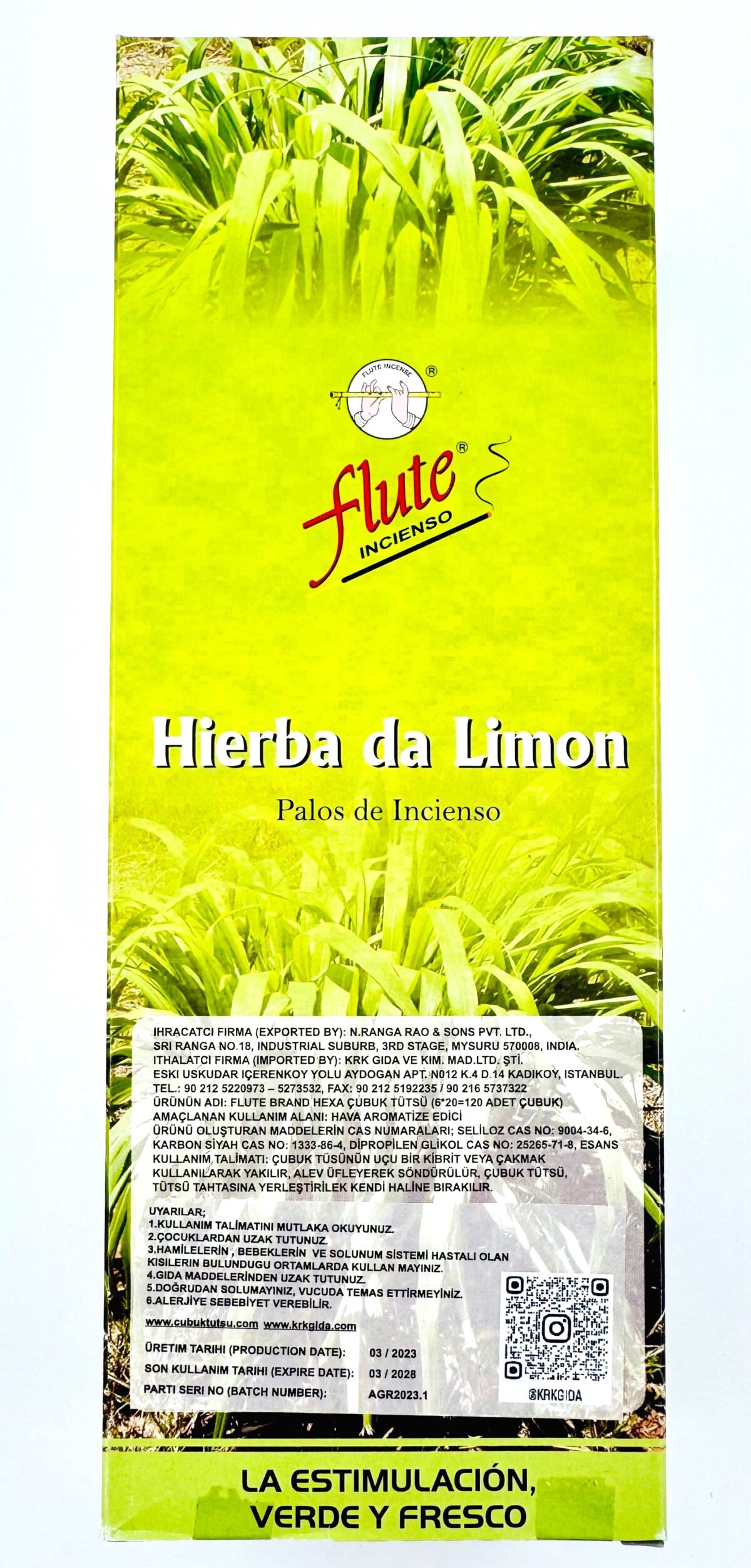 FLUTE ÇUBUK TÜTSÜ LEMON GRASS - Görsel 3