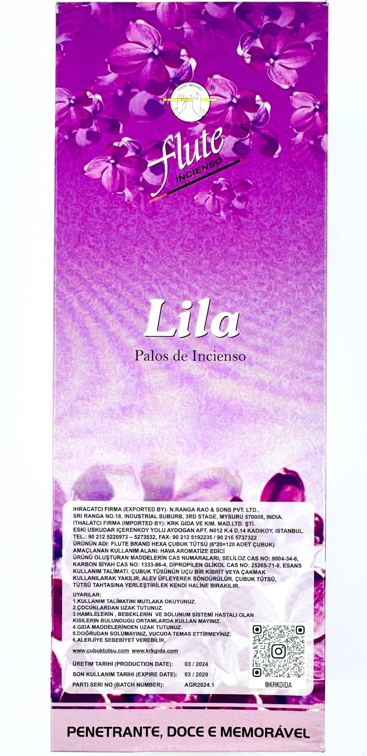 FLUTE ÇUBUK TÜTSÜ LILAC - Görsel 2