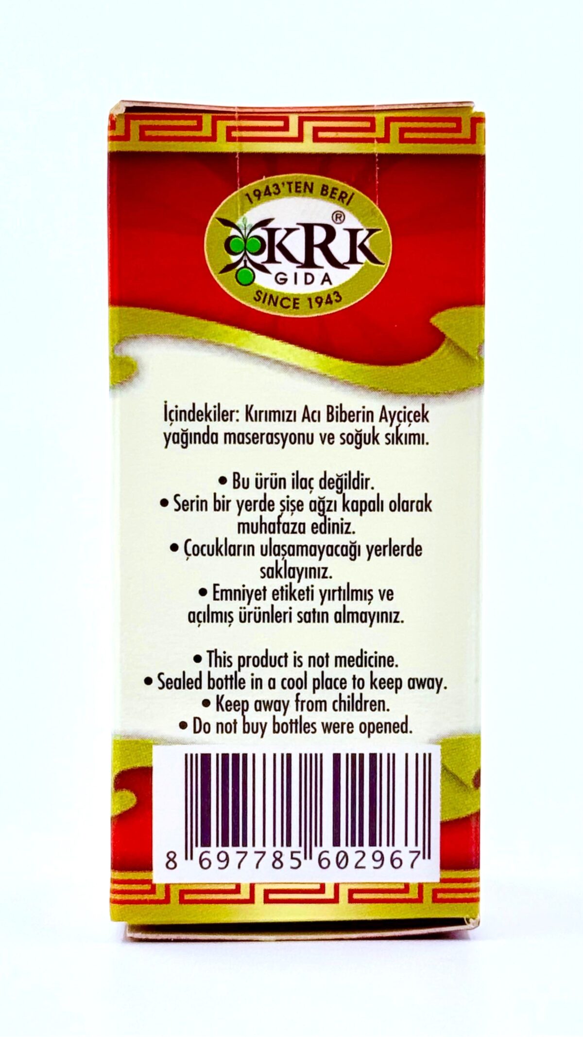 KRK GIDA KIRMIZI ACI BİBER YAĞI 20CC - Görsel 5