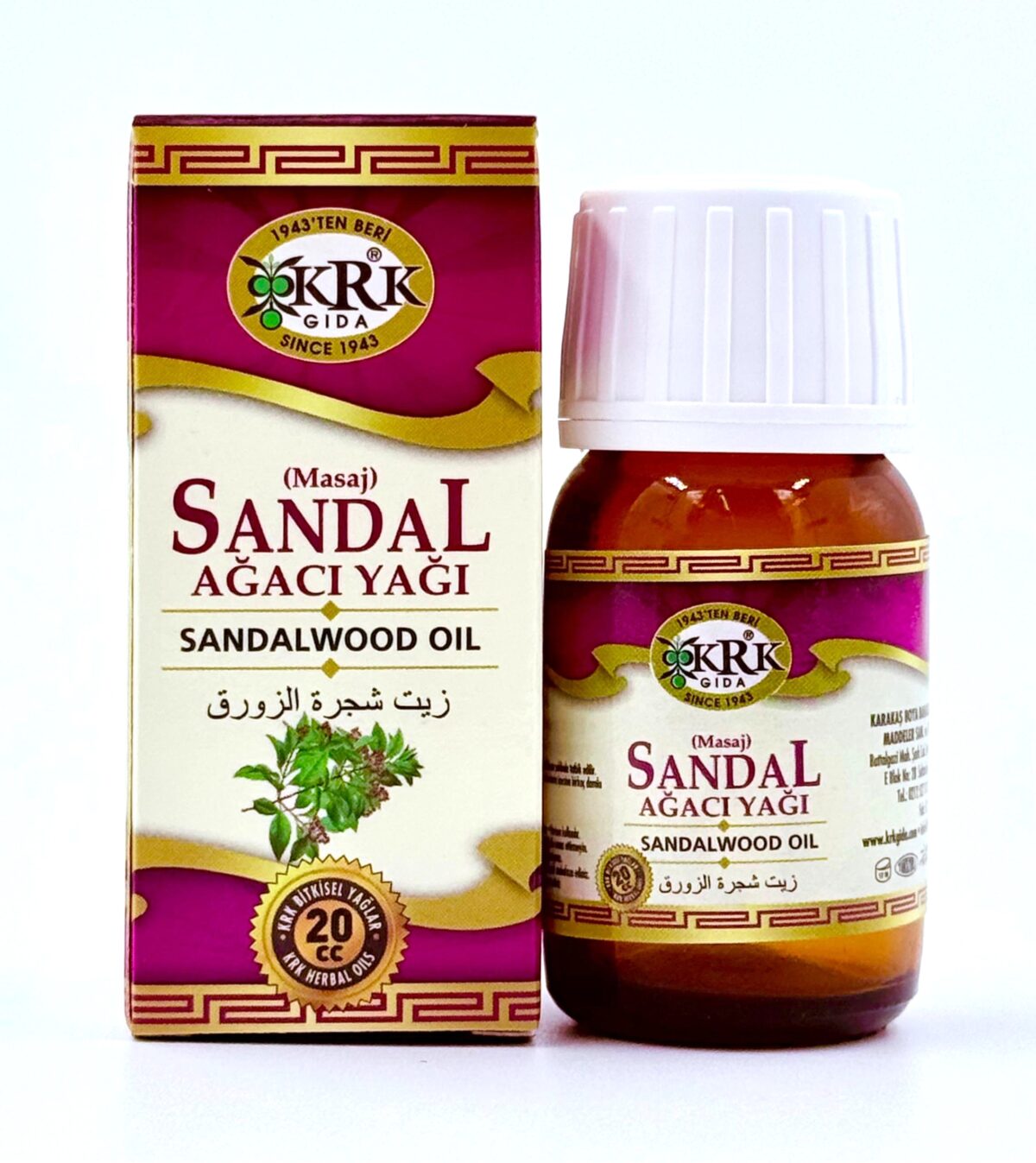 KRK GIDA SANDAL AĞACI YAĞI 20CC - Görsel 1