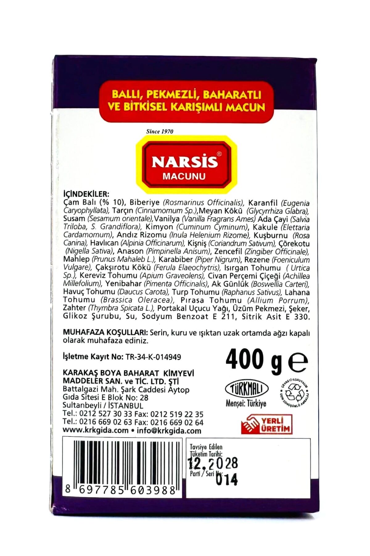 KRK GIDA NARSİS MACUNU - Görsel 5