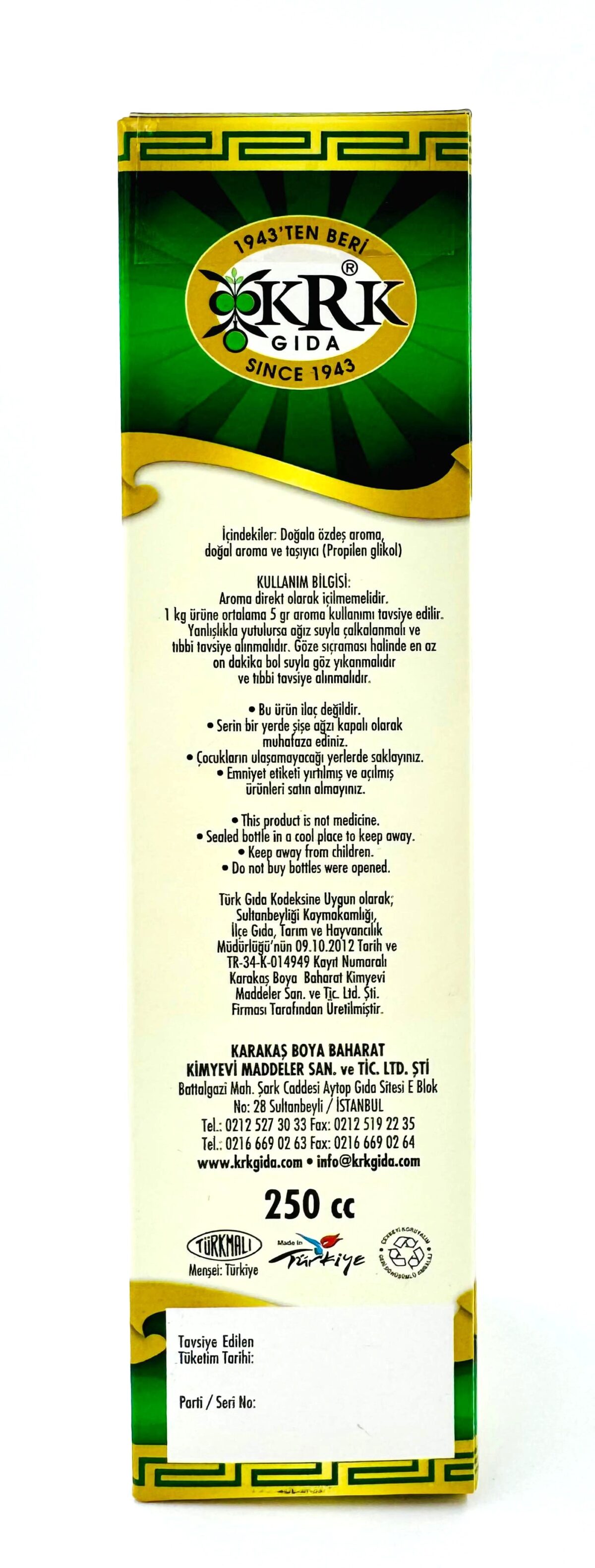 KRK GIDA OKALİPTÜS AROMASI 250CC - Görsel 4