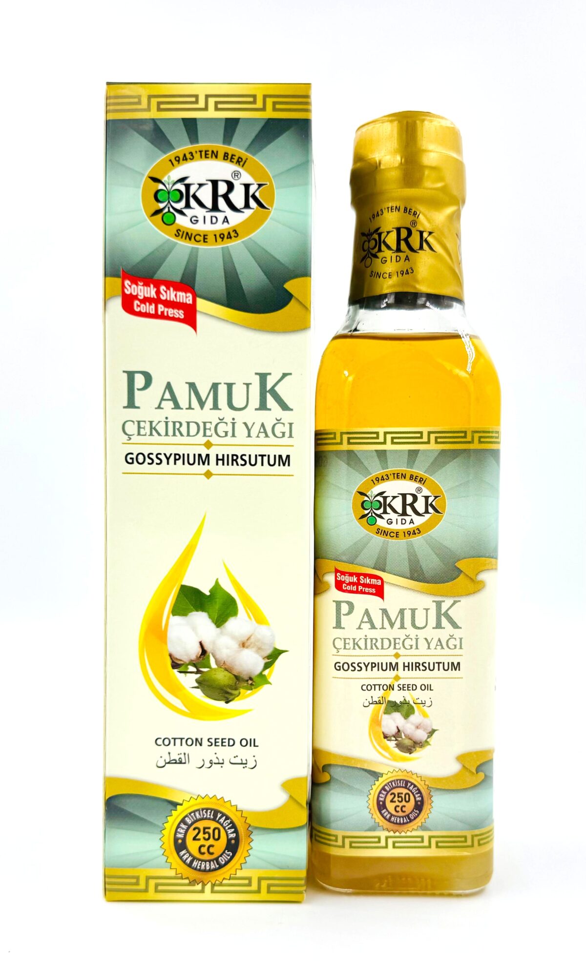 KRK GIDA PAMUK ÇEKİRDEĞİ YAĞI 250CC - Görsel 1