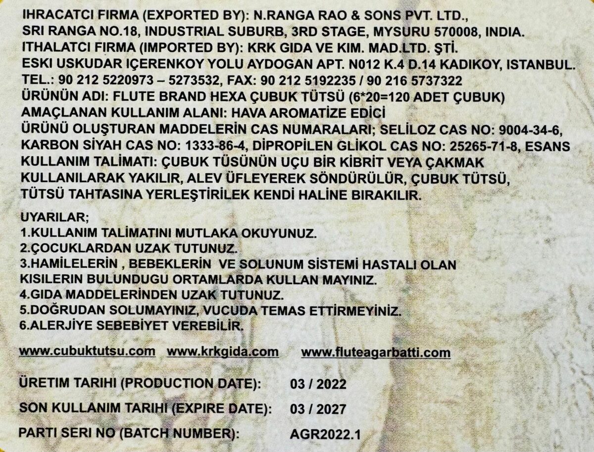FLUTE ÇUBUK TÜTSÜ ORIENT WOOD - Görsel 3