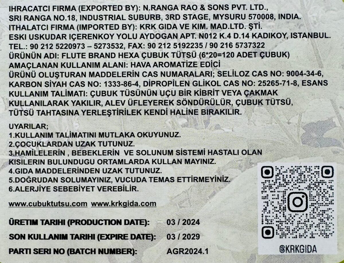FLUTE ÇUBUK TÜTSÜ PATCHOULY - Görsel 3