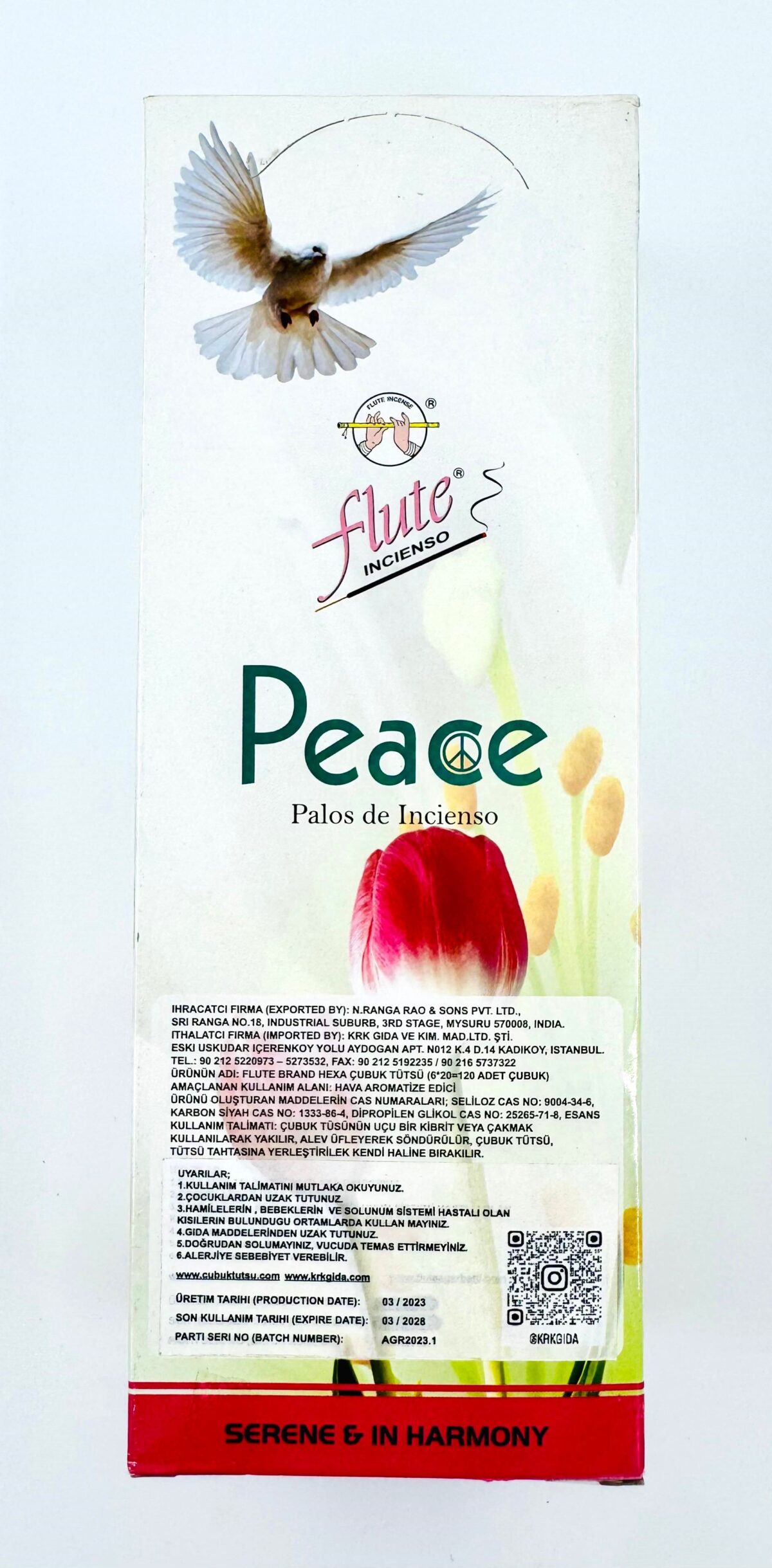 FLUTE ÇUBUK TÜTSÜ PEACE - Görsel 3