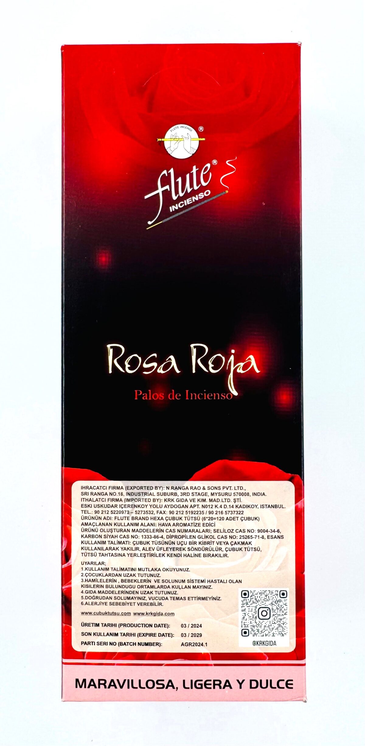FLUTE ÇUBUK TÜTSÜ RED ROSE - Görsel 2