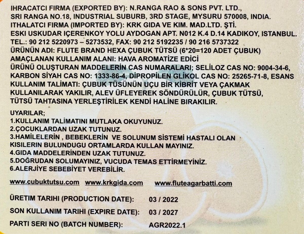 FLUTE ÇUBUK TÜTSÜ TANGERINE - Görsel 3