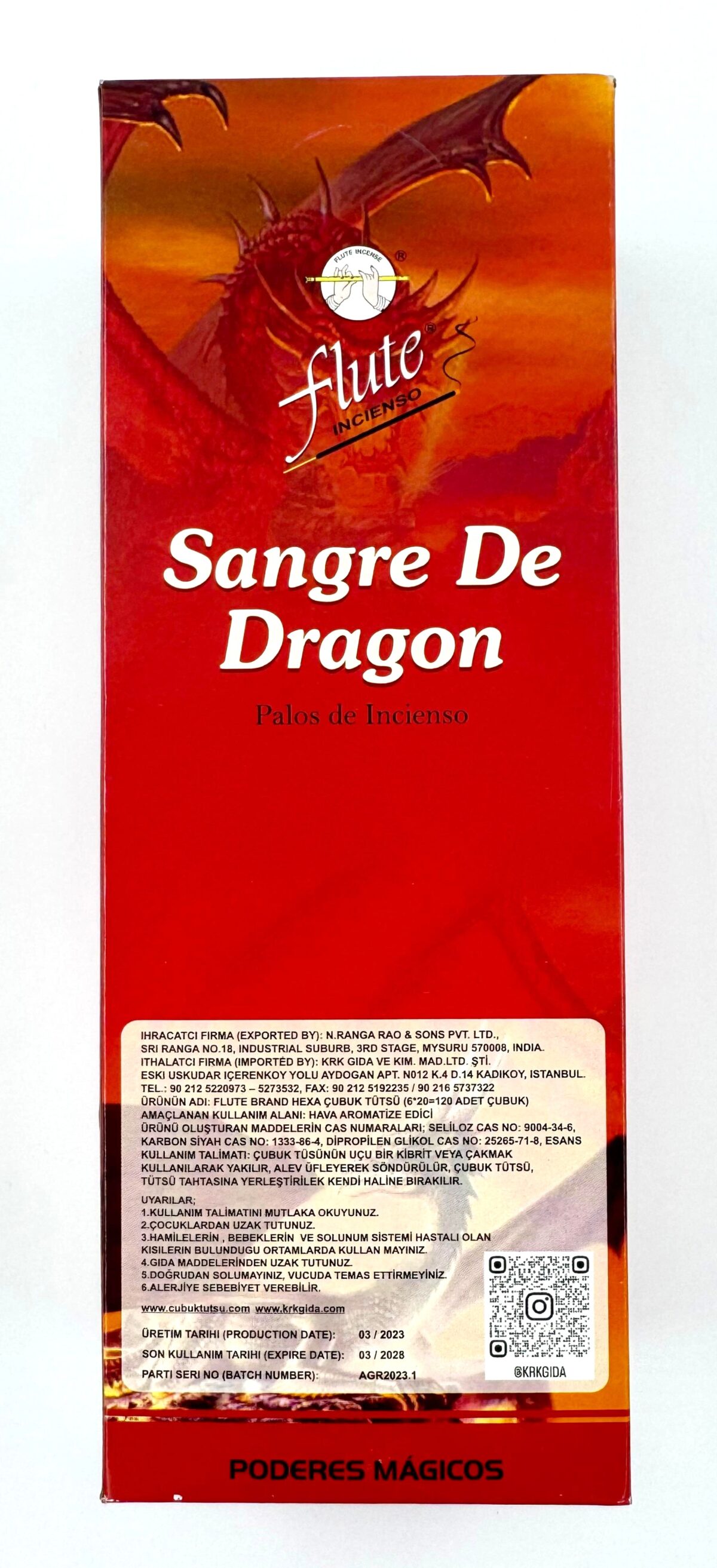 FLUTE ÇUBUK TÜTSÜ DRAGONS BLOOD - Görsel 3