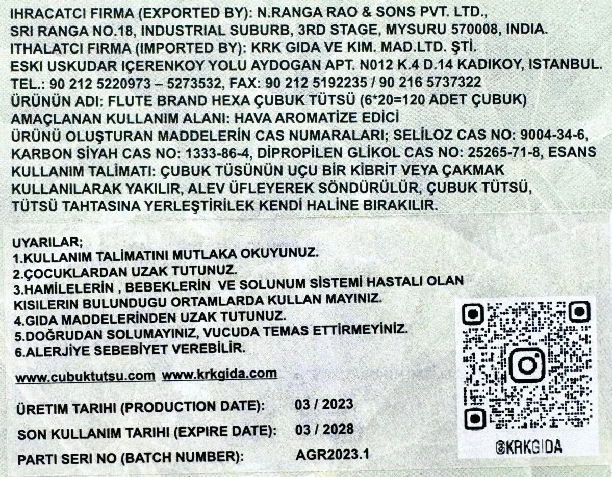 FLUTE ÇUBUK TÜTSÜ GERANIUM - Görsel 2