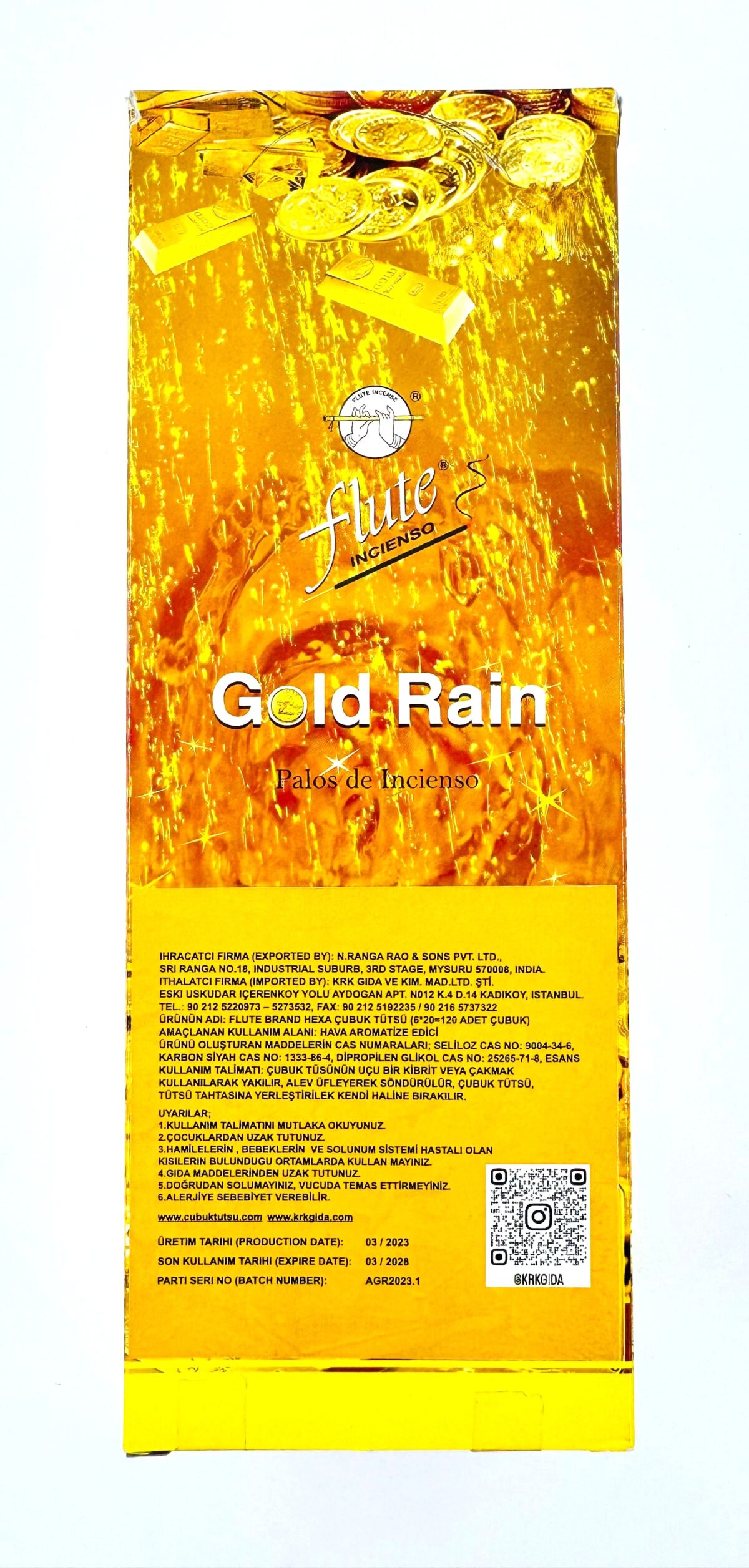 FLUTE ÇUBUK TÜTSÜ GOLD RAIN - Görsel 3