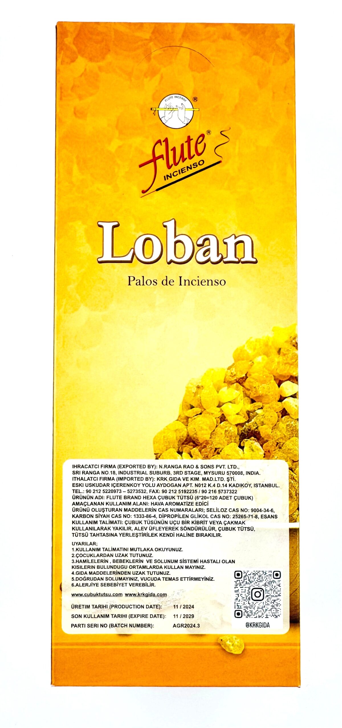 FLUTE ÇUBUK TÜTSÜ LOBAN - Görsel 2