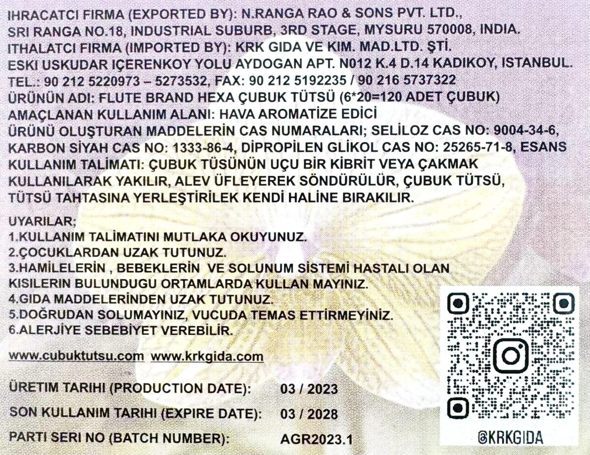 FLUTE ÇUBUK TÜTSÜ ORCHID - Görsel 3