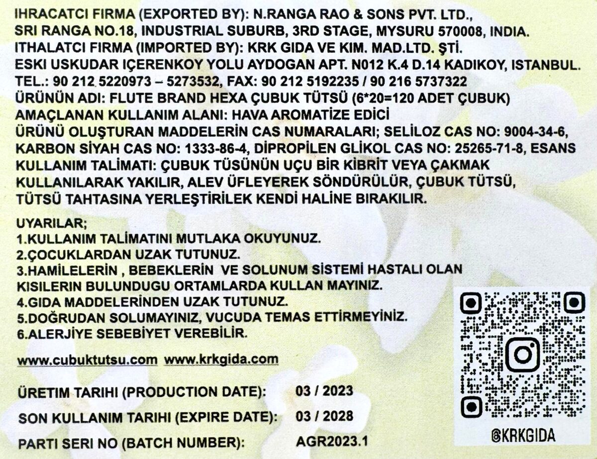FLUTE ÇUBUK TÜTSÜ OSMANTHUS - Görsel 3