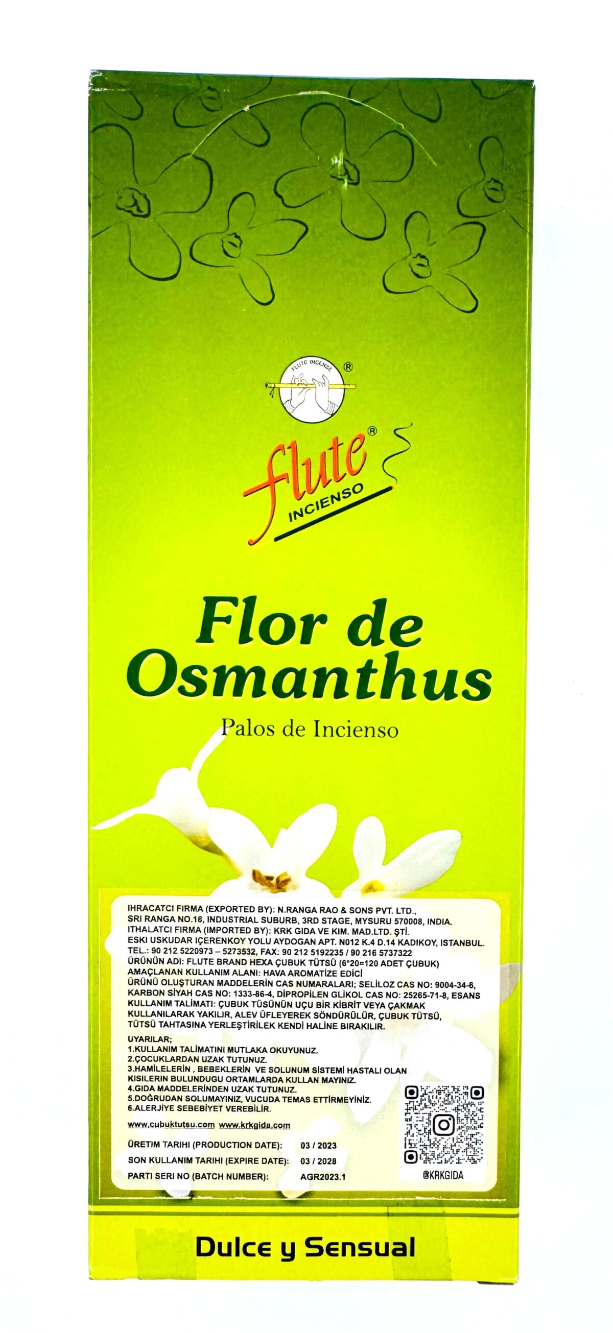 FLUTE ÇUBUK TÜTSÜ OSMANTHUS - Görsel 2