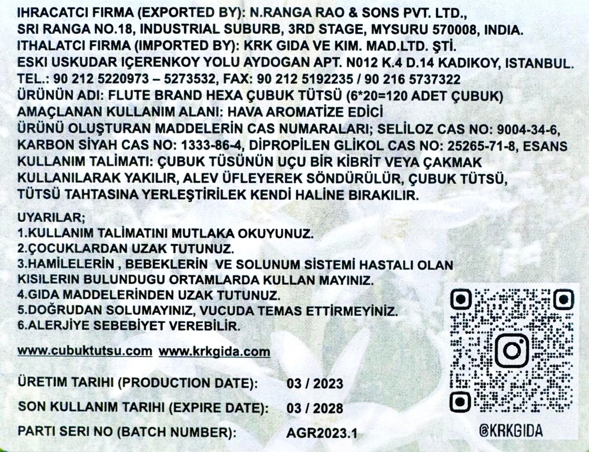 FLUTE ÇUBUK TÜTSÜ TUBEROSE - Görsel 2