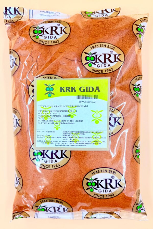 KRK GIDA TÜTSÜLENMİŞ ACI TOZ BİBER ÇEŞNİSİ