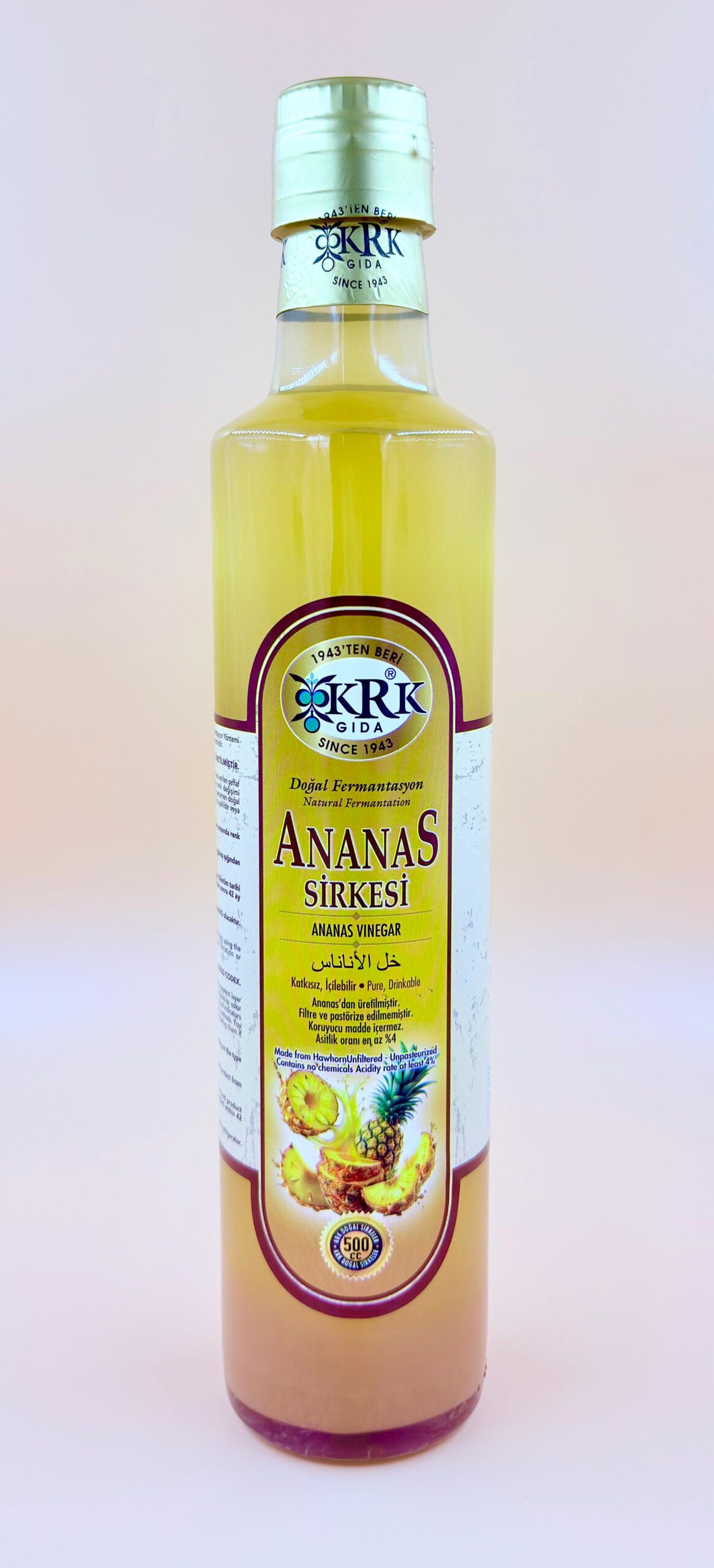 WhatsApp Image 2026-02-23 at 11.19.39 KRK GIDA ANANAS SİRKESİ (PİNAPPLE VİNEGAR) - Görsel 1