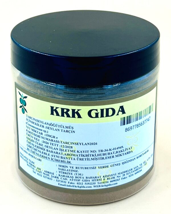 KRK GIDA TARÇIN (SEYLAN) ÖĞÜTÜLMÜŞ 150GR