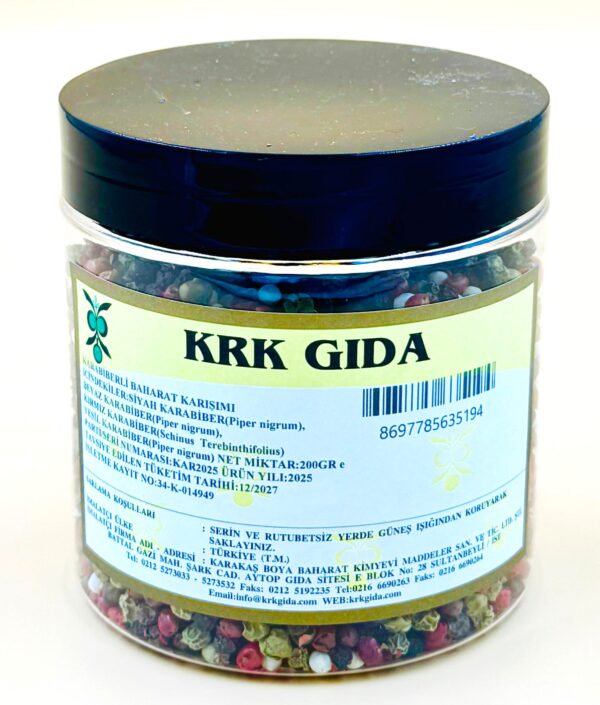 KRK GIDA KARIŞIK KARABİBER TANE 200GR