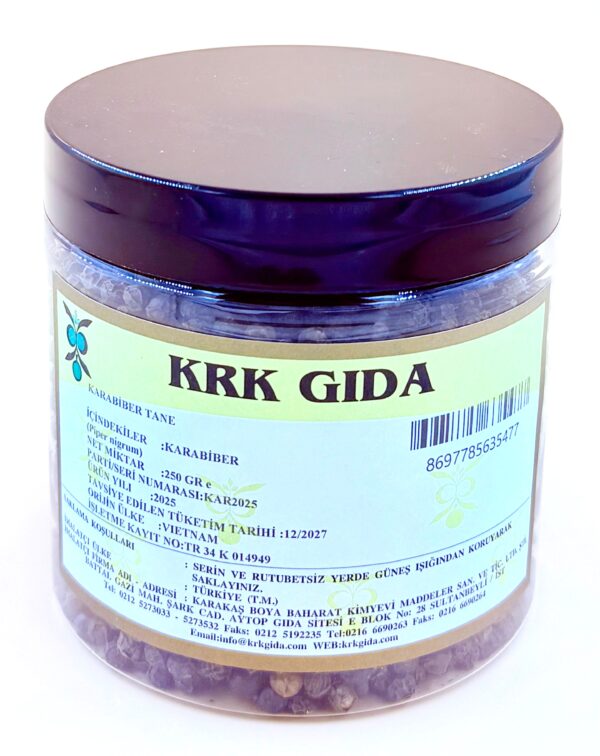KRK GIDA KARABİBER TANE 250GR