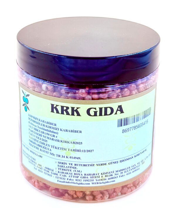 KRK GIDA KIRMIZI KARABİBER TANE 150GR