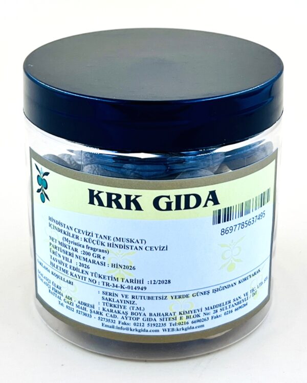 KRK GIDA MUSKAT (KÜÇÜK HİNDİSTAN CEVİZİ) 200GR