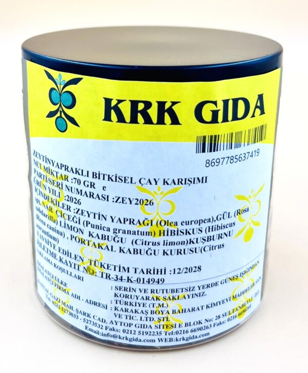 KRK GIDA ZEYTİN YAPRAKLI BİTKİSEL ÇAY KARIŞIMI (KOLESTROL TEA) 70GR